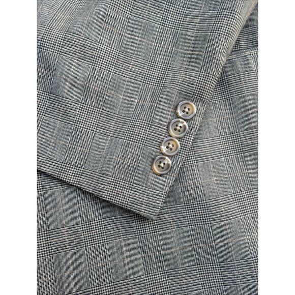 Lauren Ralph Lauren Blazer Mens 44L Glen Check Wool Blazer Wool Cashmere - Picture 8 of 10